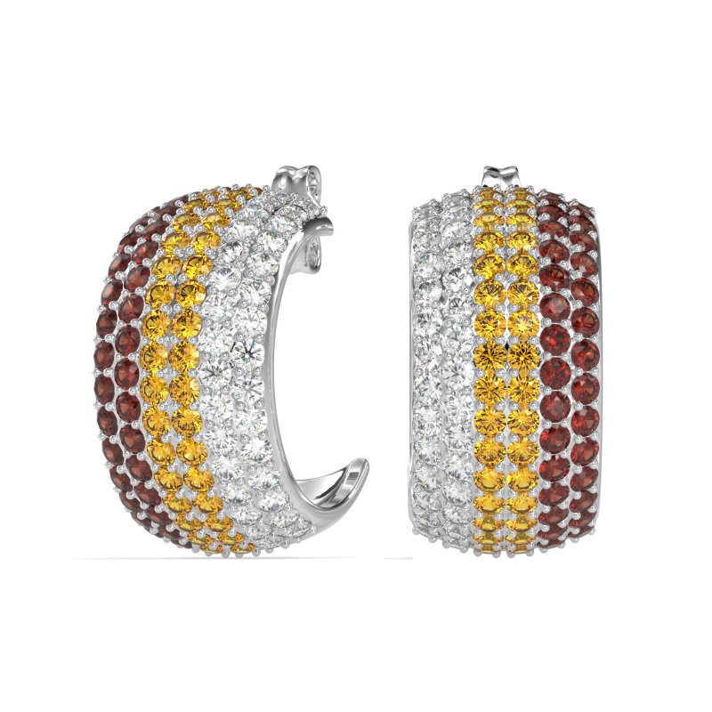 Pave Huggie Hoop Earrings