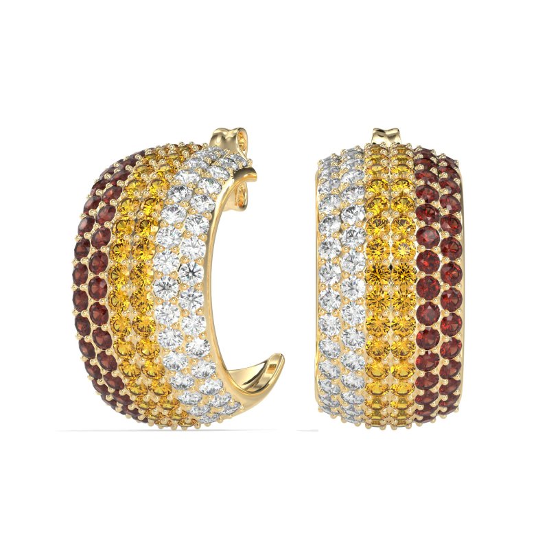 Pave Huggie Hoop Earrings