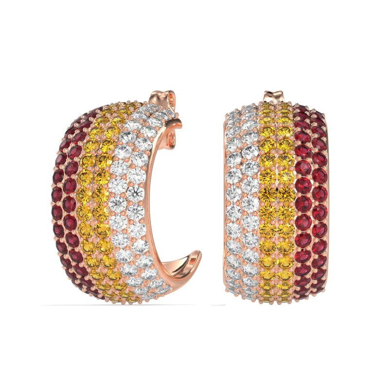 Pave Huggie Hoop Earrings