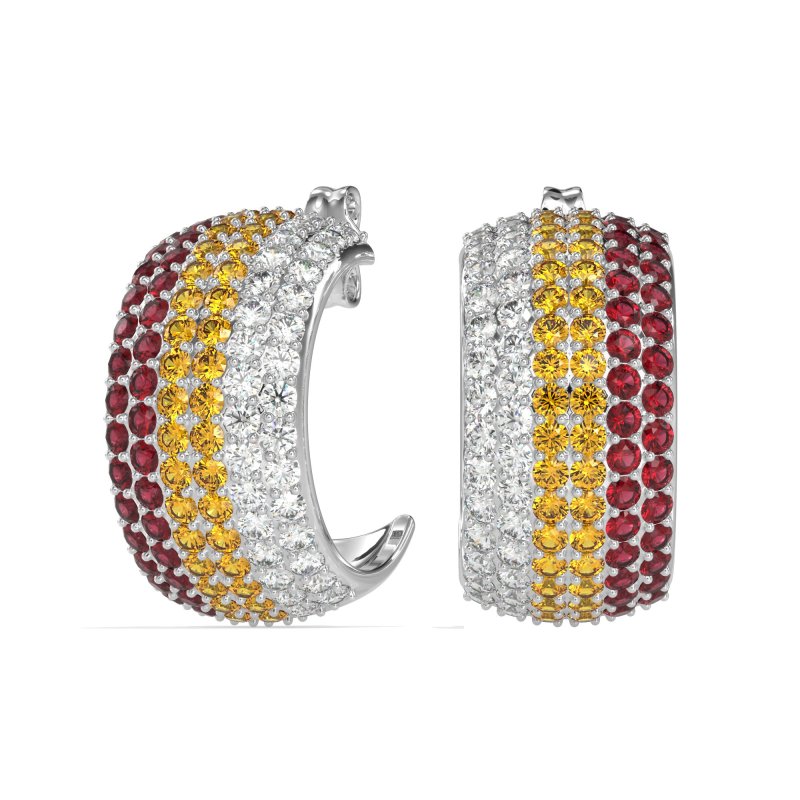 Pave Huggie Hoop Earrings