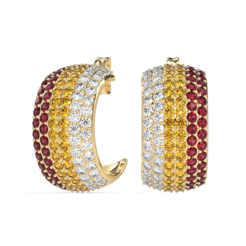 Pave Huggie Hoop Earrings