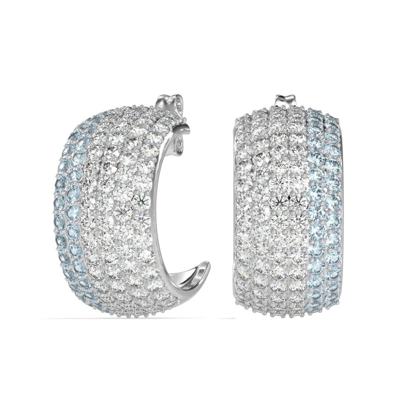 Pave Huggie Hoop Earrings