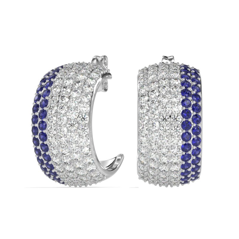 Pave Huggie Hoop Earrings