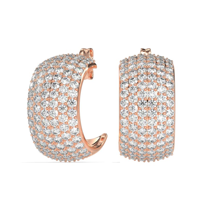 Pave Huggie Hoop Earrings