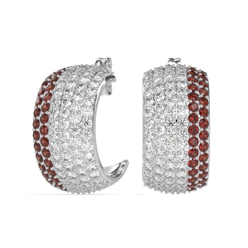 Pave Huggie Hoop Earrings