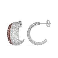 Pave Huggie Hoop Earrings
