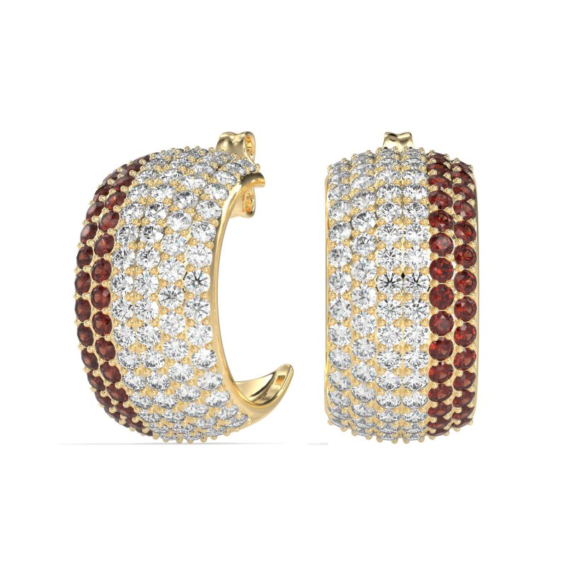Pave Huggie Hoop Earrings