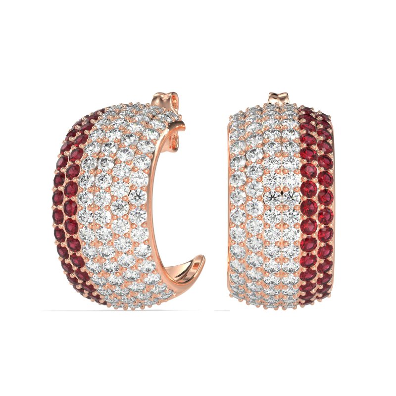 Pave Huggie Hoop Earrings