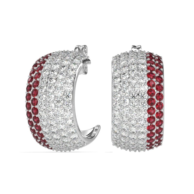 Pave Huggie Hoop Earrings