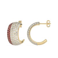 Pave Huggie Hoop Earrings