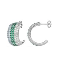 Pave Huggie Hoop Earrings