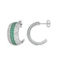 Pave Huggie Hoop Earrings