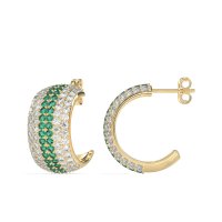 Pave Huggie Hoop Earrings