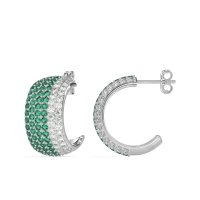 Pave Huggie Hoop Earrings
