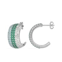 Pave Huggie Hoop Earrings
