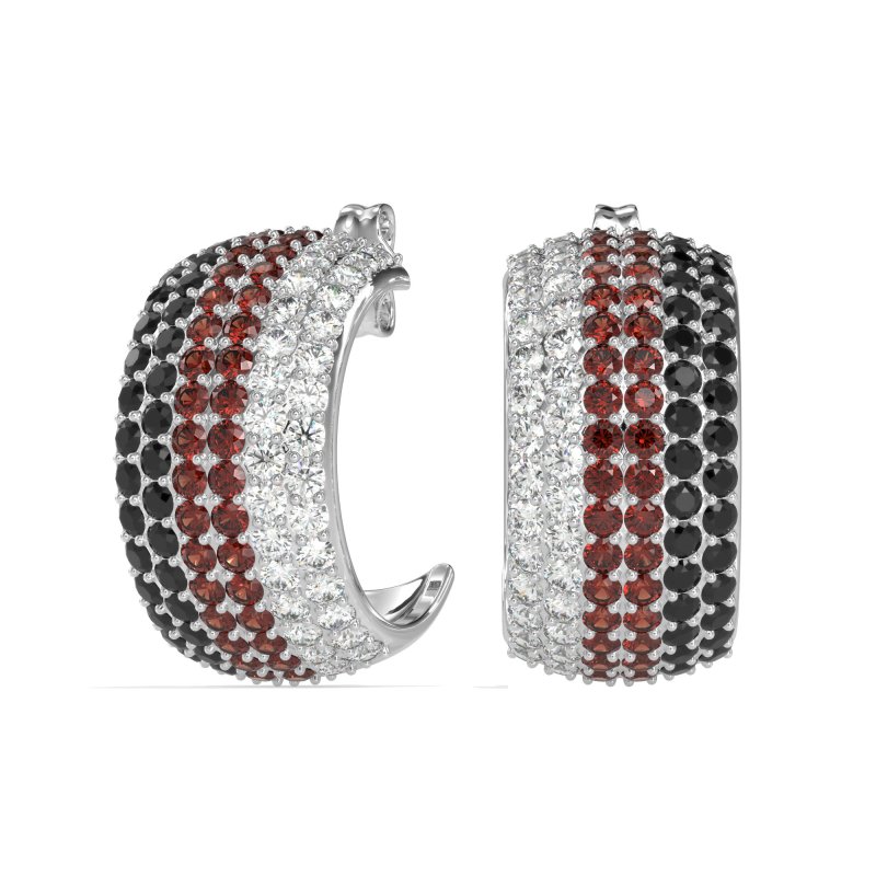Pave Huggie Hoop Earrings