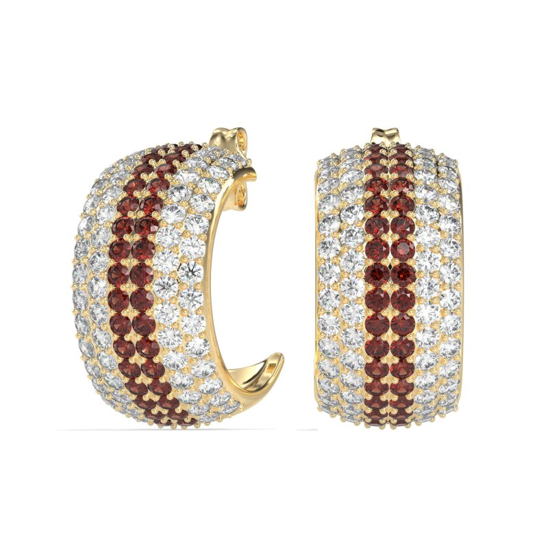 Pave Huggie Hoop Earrings