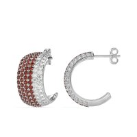 Pave Huggie Hoop Earrings