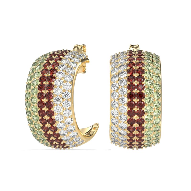 Pave Huggie Hoop Earrings