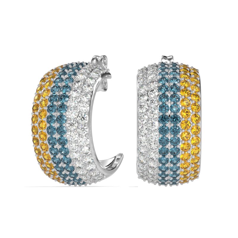 Pave Huggie Hoop Earrings