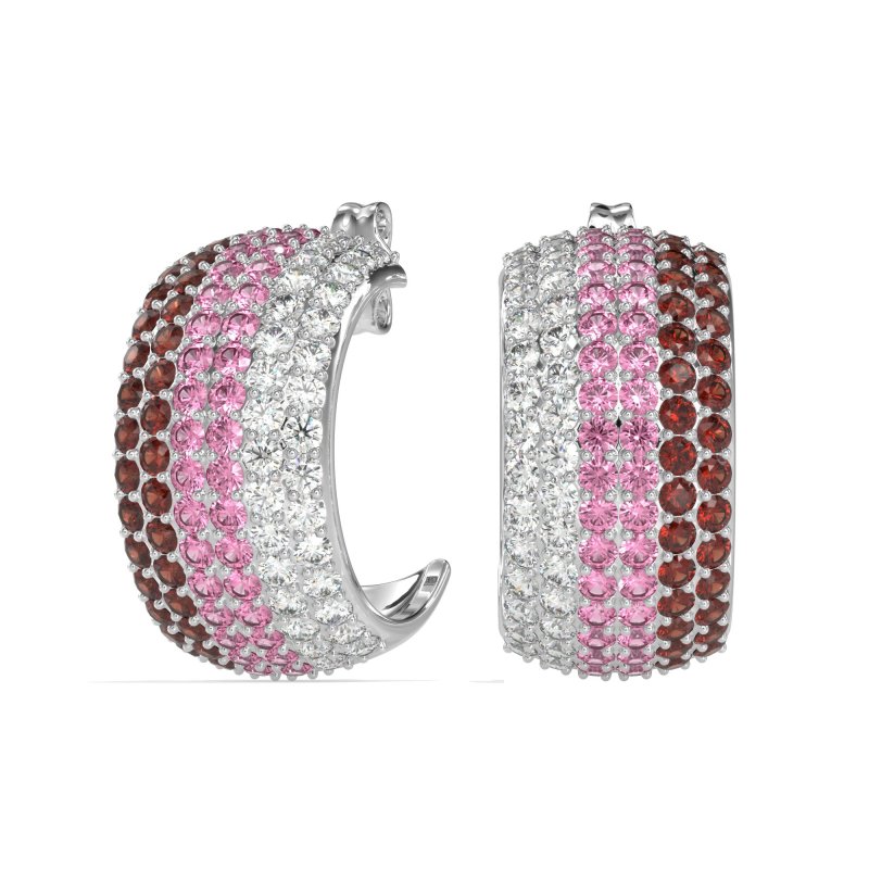 Pave Huggie Hoop Earrings