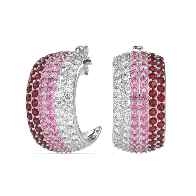 Pave Huggie Hoop Earrings