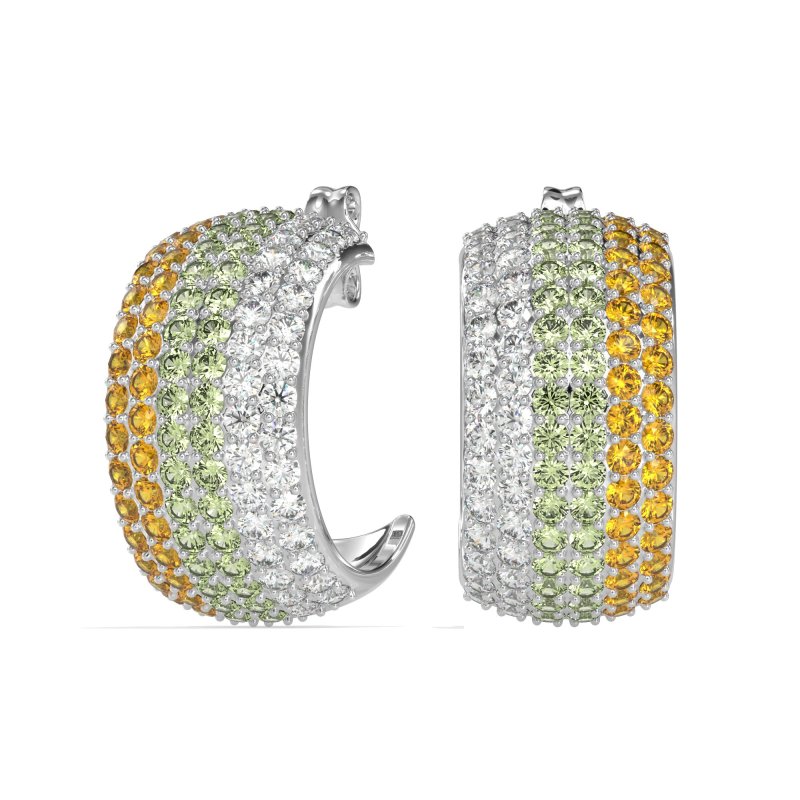 Pave Huggie Hoop Earrings