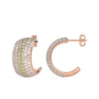 Pave Huggie Hoop Earrings