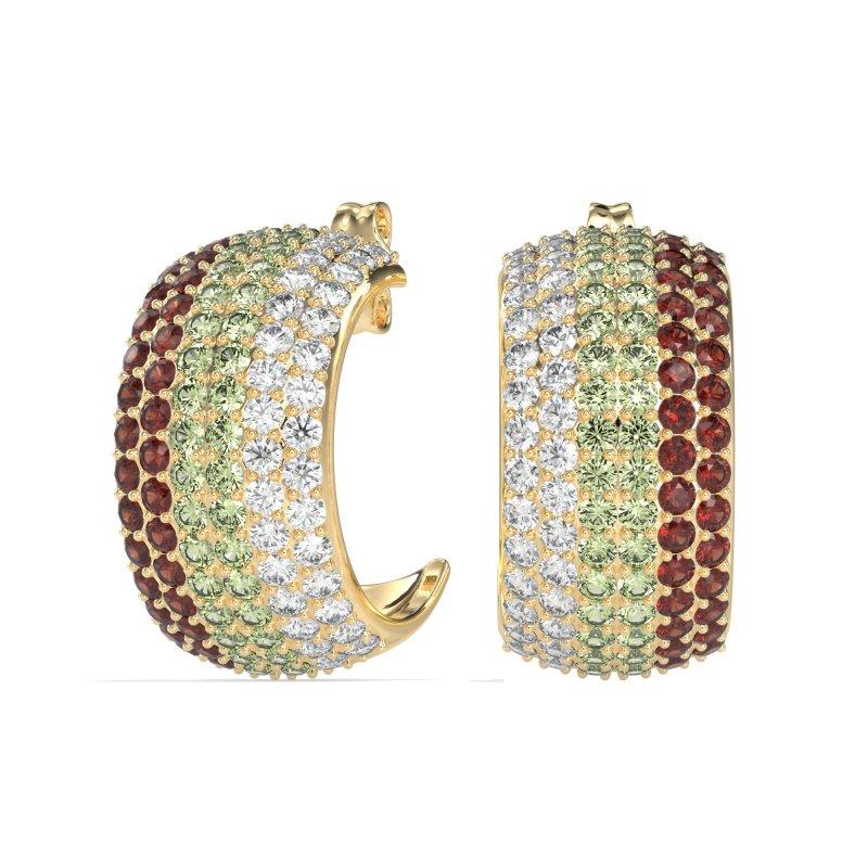 Pave Huggie Hoop Earrings