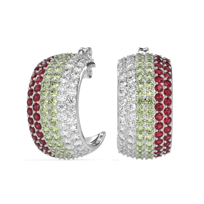 Pave Huggie Hoop Earrings