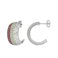 Pave Huggie Hoop Earrings