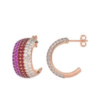 Pave Huggie Hoop Earrings