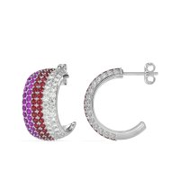 Pave Huggie Hoop Earrings