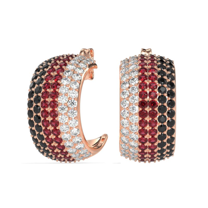 Pave Huggie Hoop Earrings