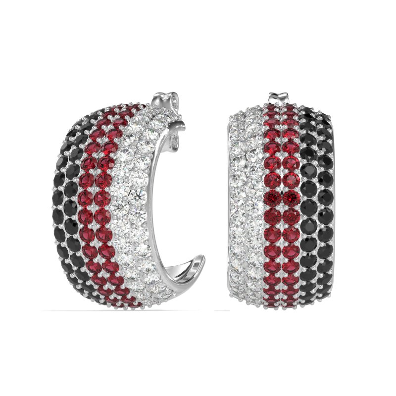Pave Huggie Hoop Earrings