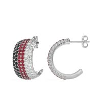 Pave Huggie Hoop Earrings