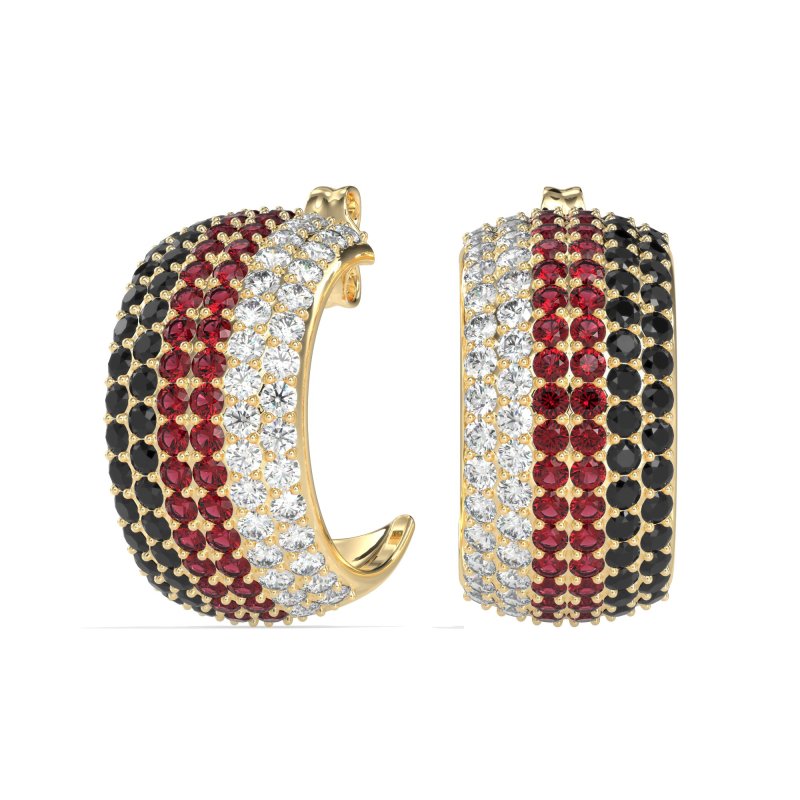 Pave Huggie Hoop Earrings