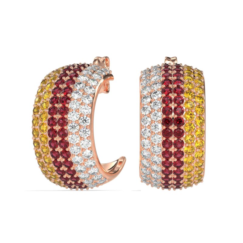 Pave Huggie Hoop Earrings