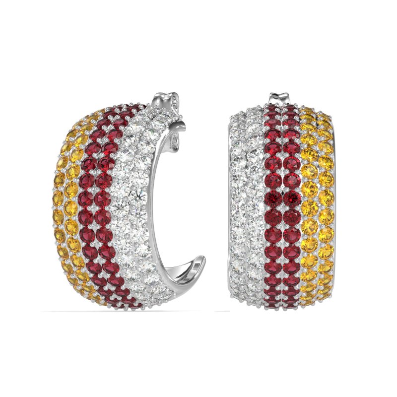 Pave Huggie Hoop Earrings