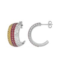 Pave Huggie Hoop Earrings