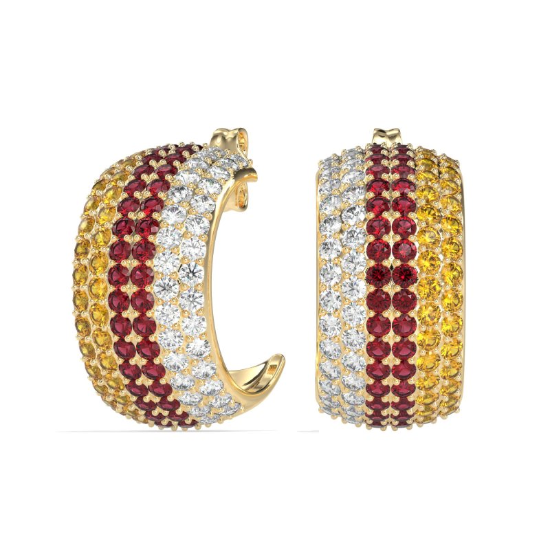 Pave Huggie Hoop Earrings