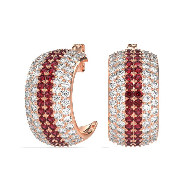 Pave Huggie Hoop Earrings