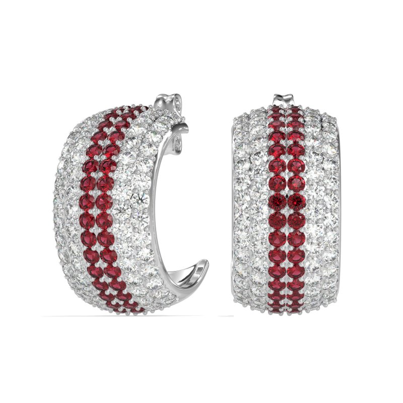 Pave Huggie Hoop Earrings