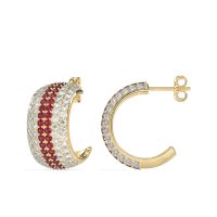 Pave Huggie Hoop Earrings