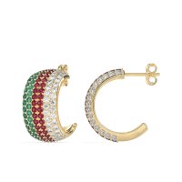 Pave Huggie Hoop Earrings