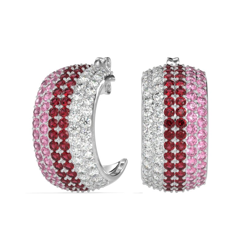 Pave Huggie Hoop Earrings