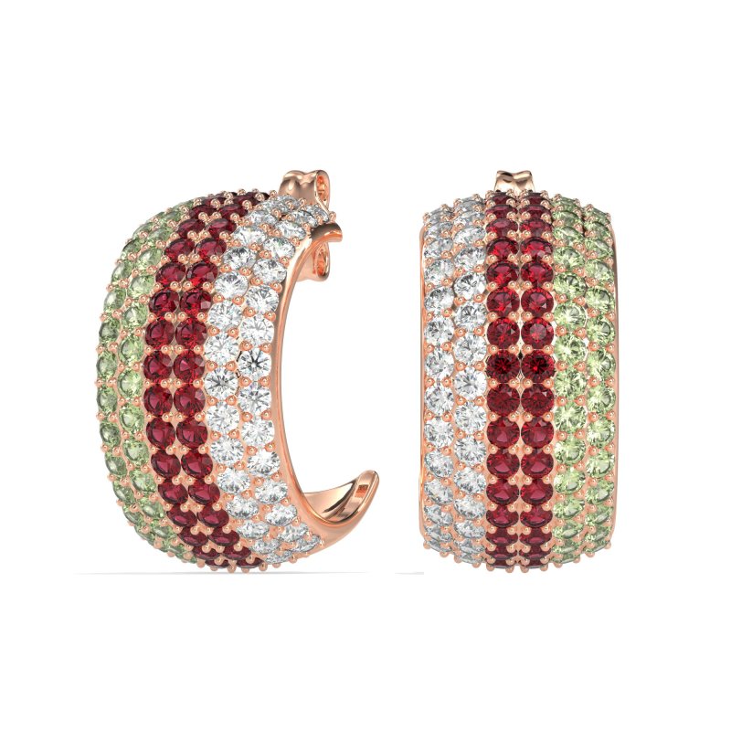 Pave Huggie Hoop Earrings