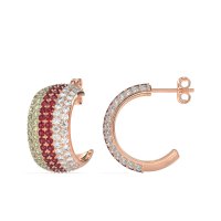 Pave Huggie Hoop Earrings