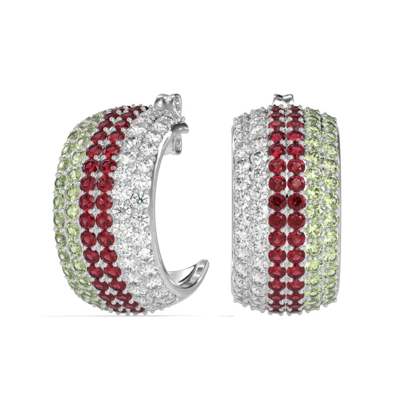 Pave Huggie Hoop Earrings