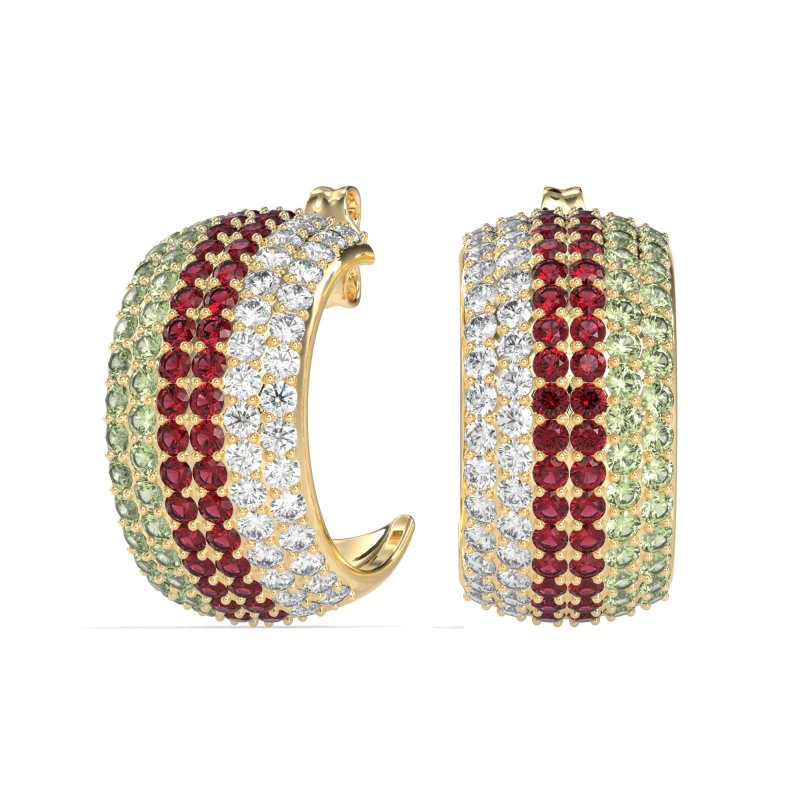 Pave Huggie Hoop Earrings